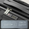 thumbnail image 4 of Alpha Joy Hard-shell ABS+PC Rolling Luggage 20" Carry-on Luggage with USB Port, Black, 4 of 9