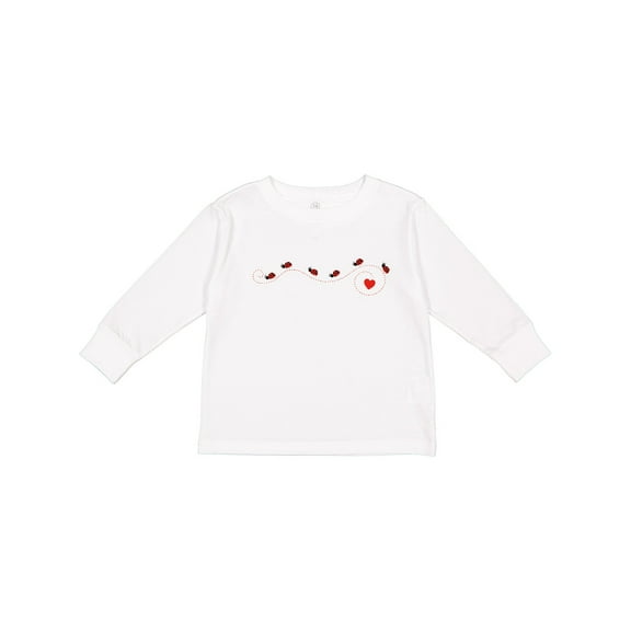 Inktastic Ladybug Trail Girls Long Sleeve Toddler T-Shirt