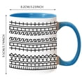 thumbnail image 3 of CHENMEI "Creative White Ceramic Coffee Mug with Black Pattern and Available In Seven Colors for Stylish Sipping Experience", 3 of 6