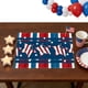 thumbnail image 1 of Mantel individual de lino patriótico para decoraciones del 4 de julio, Día de los Caídos y Día de los Veteranos, Mantel impermeable y reutilizable para fiestas al aire libre en interiores, 1 of 6