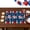 B, variant on 250th Anniversary USA Flag Element Linen Placemat, "America" Star & Fireworks Design Patriotic Placemat Decor for 4th of July Independence Day(18x12")