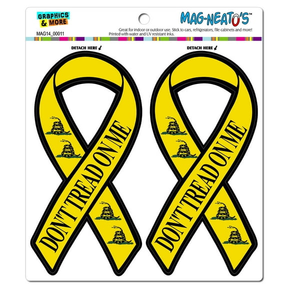 Gadsden Don't Tread On Me Support Ribbon - Tea Party Revolution MAG-NEATO'S(TM) Car/Refrigerator Magnet Set