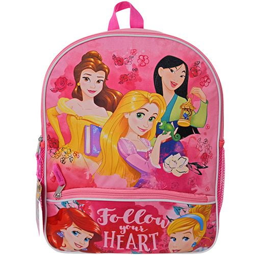 15" Backpack Disney Princess Cinderella Kids Girls School Large Bag NWT 