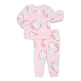 thumbnail image 4 of Hello Kitty Toddler Girls Plush Printed Sweatshirt and Jogger Pants Set, 2-Piece, Sizes 12M-5T, 4 of 6