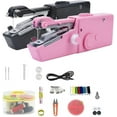 thumbnail image 1 of Pureutil Mini Handheld Sewing Machine (Cordless, Portable & Ready-to-Sew), hand held sewing kit, Electric Sew Machine for Beginners Adults, Easy To Use Suitable for DIY Sew Clothes(2sets-b), 1 of 8