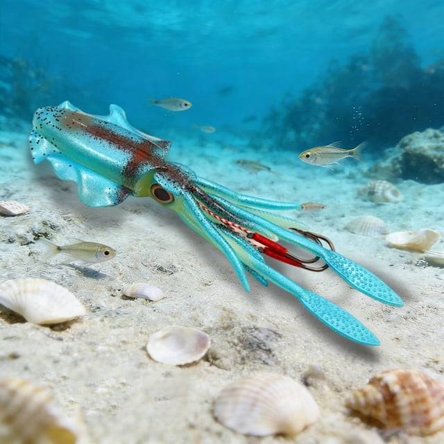 Decoration Squid Trap Luminous Soft Rigged 15cm 55 6g Trolling Suitable For Grouper Sea And Mackerel (8 Styles)