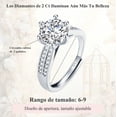 thumbnail image 4 of Anillo De Compromiso Plata 925 Para Mujer Ajustables Promesa Modelo Plateado, 4 of 4