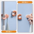 thumbnail image 3 of MERRYHAPY Organizador De Fregonas Y Escobas Montado En Pared Con Adhesivo Y Gancho Resistente, 3 of 8