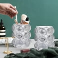 thumbnail image 5 of WNFJR Glass Makeup Brush Holder, Cosmetic Brush Storage Organizer Holder, Storage Pot Cup for Vanity, Office, Home Decor, 5 of 6