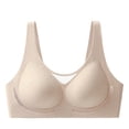 thumbnail image 5 of Tqyyweavej Push Up Bras for Women Ribbed No Underwire Seamless Bras Full Coverage Lightly Lined T-Shirt Bras Size M to 2XL, 5 of 5