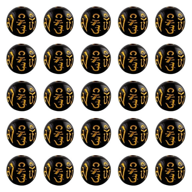 300pcs encantos chino Feng Shui suerte riqueza dinero amuleto para pulsera (negro)