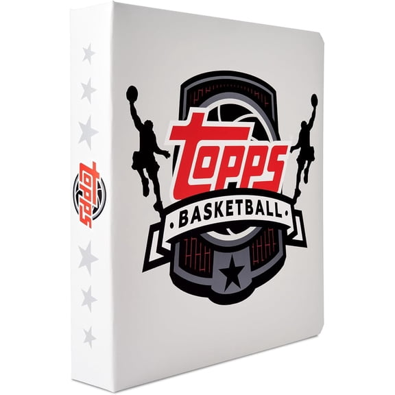Topps Basketball Binder - 9 Pocket Trading Card Binder, Premium Durable Material, 35 Top-Loading Pages, 450 Card Capacity, Folder for Collectible Card Games, Sports, TCG
