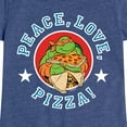 thumbnail image 3 of Teenage Mutant Ninja Turtles - Peace Love Pizza - Toddler & Youth Girls Short Sleeve Tee, 3 of 5