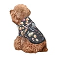 thumbnail image 5 of Fotbe Wildflower Watercolor 1 Print Small Dog Sweater Hoodies Pet Grey Hooded Soft Fleece Sweatshirts with Pocket Fall Winter Puppy Cat Sweaters Warm Clothes-Large, 5 of 7