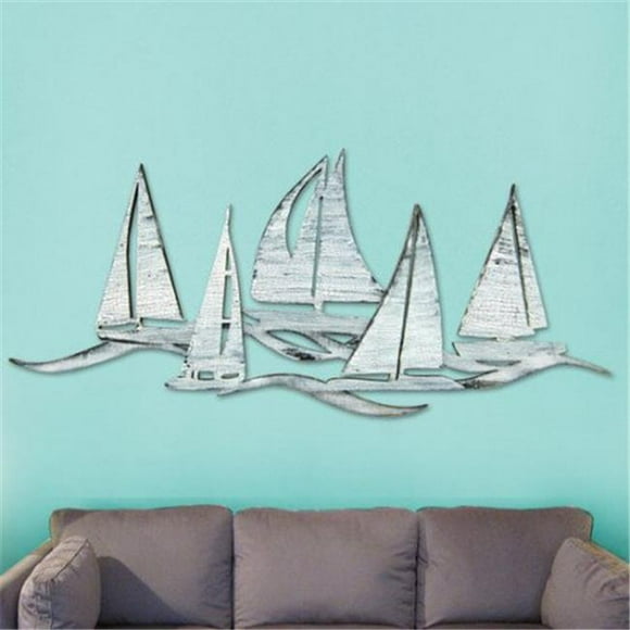 Flotte de Voile Murale en Bois Décorative, Multicolore
