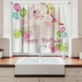 thumbnail image 2 of Ambesonne Birthday Party Kitchen Curtains, Pastel Teddy Bears, 55"x39", Pale Pink, 2 of 3