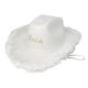 thumbnail image 4 of Sombrero de Vaquero Occidental, Sombreros de , Ala de Plumas, Accesorios de Disfraz, Transpirable, Portátil, para Club, Playa, Compromiso, blanco Fernando Sombrero de vaquero, 4 of 8