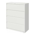 thumbnail image 3 of Hirsh 42 inch Wide 4 Drawer Metal Lateral File Cabinet for Home and Office, Holds Letter, Legal and A4 Hanging Folders, White, 3 of 4