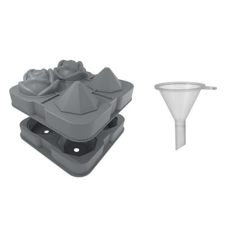 

Silicone Ice Square Tray Diamond Shape 4-Cavity Ice Cream Maker Mould Shaped Ice Mould Making Ice Mould B