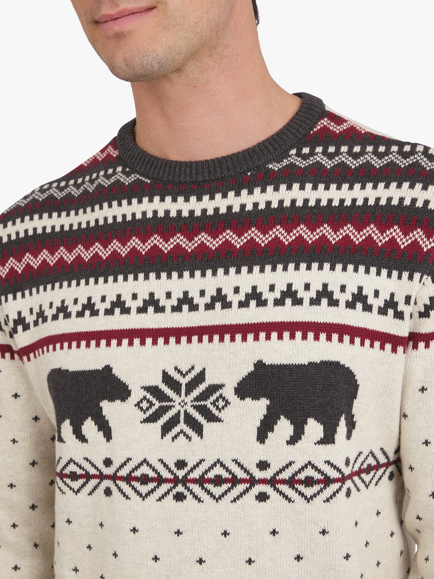 Chaps Men's & Big Men's Cotton Holiday Fairisle Crewneck Sweater, Sizes S-3XL