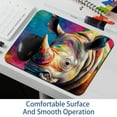 thumbnail image 6 of Rhino Square Non-Slip Rubber Bottom Printed Desk Mat Mousepad for Office and Gaming - 8.3x9.8 Inch, 6 of 6