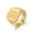 Gold, variant on Mens Square Signet Ring Stainless Steel Pinky Thumb Plain Matte Gfit for Dad-Black-9