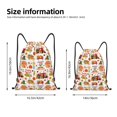 thumbnail image 2 of Saiise Fall Farm Pumpkin Pattern Sports Drawstring Backpack - String Swim Gym Bag with Wet Proof Pocket for Women&Men-Small, 2 of 6