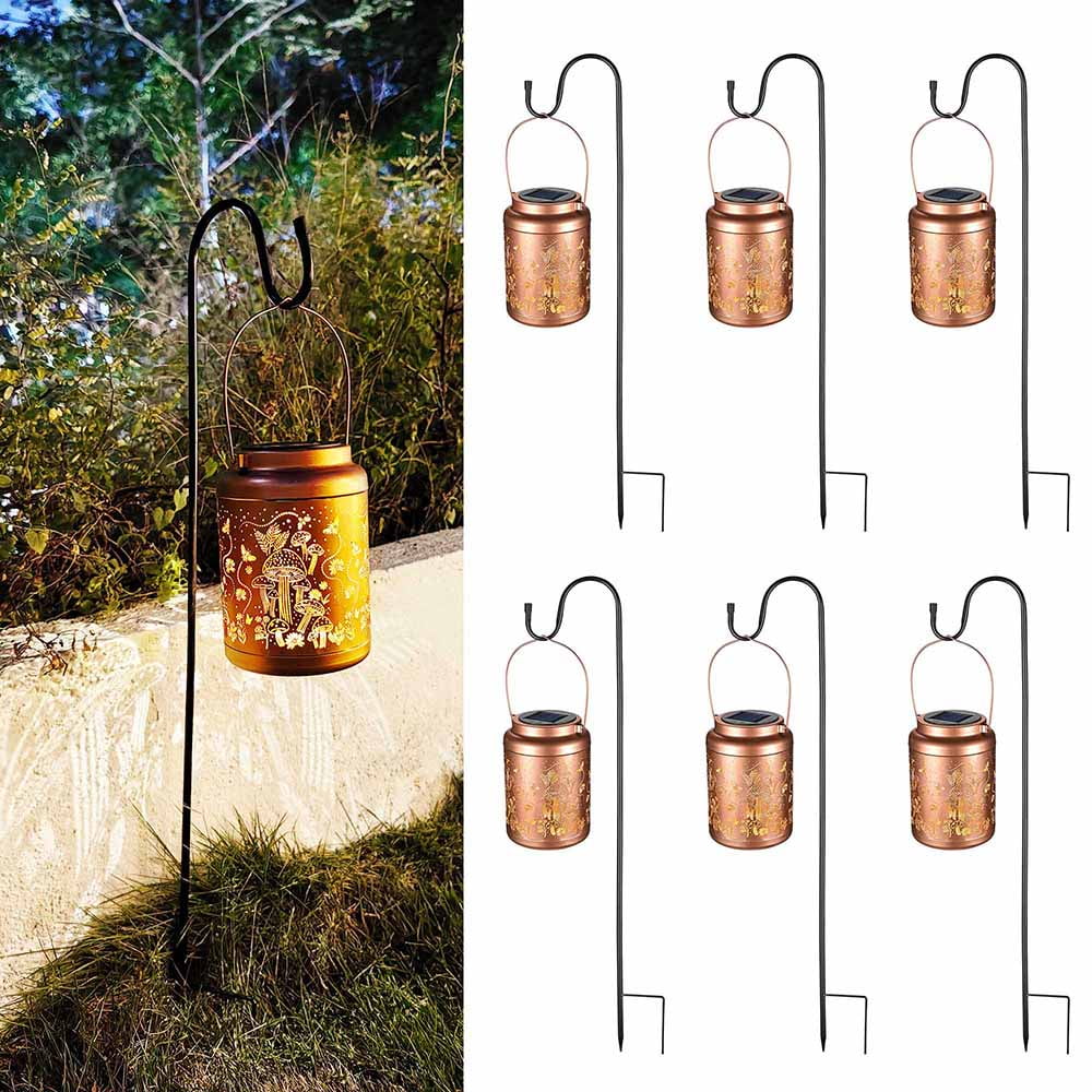 Outdoor Solar Lanterns Waterproof 2ct/pk, Mushroom 2ct/pk