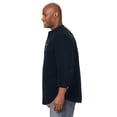 thumbnail image 3 of KingSize Men's Big & Tall Gauze Mandarin Collar 3/4 Sleeve Shirt, 3 of 6