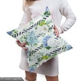 thumbnail image 4 of Ambesonne Hydrangea Fabric by the Yard Upholstery, Fresh Flowers on Stripes, 1 Yard, Multicolor, 4 of 4
