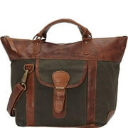 Sharo  Satchel Leather & Canvas Handbag