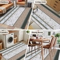 thumbnail image 5 of 3'x5' Rug for Living Room Bedroom, Brown Geometric Washable Area Rugs Non-Slip Carpet Mats, Stripes Boho Spring Flowers Pastoral Country Indoor Low Pile Area Rug Runner for Kitchen, Mudroom, 5 of 8