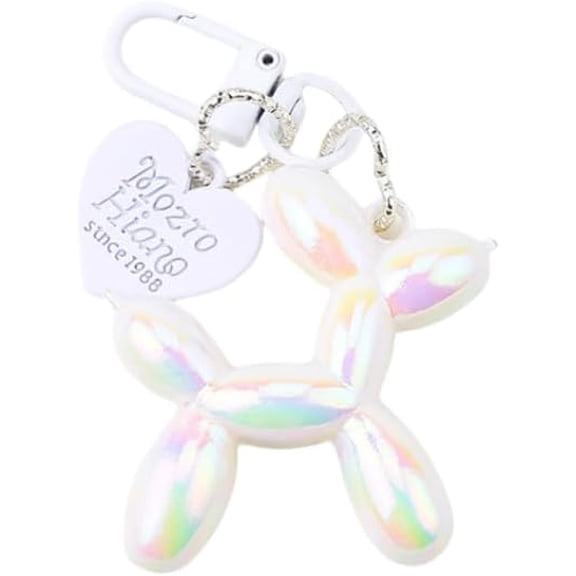 Jelly balloon Dog Keychain for Women Cute Keychain Charm Accessory Car Keychain