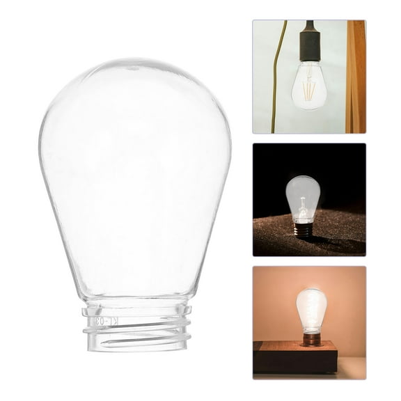 HONMEET 30Pcs Replacement Bulb Cover Transparent Plastic for Home and Outdoor Lighting Systems
