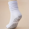 thumbnail image 5 of Bibifish Womens Gripper Socks Knitted Slouch Crew Socks With Non- Dots Solid Color Soft Comfy Daily Wear Yoga Indoor Anti- Socks, 5 of 7