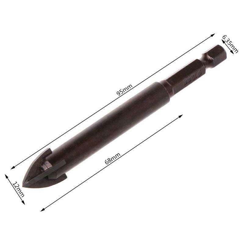 Carbide Point Spear Head Drill Bit With 4 Cutting Edge for Ceramics