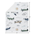 thumbnail image 4 of Sweet Jojo Designs Airplane Green and Blue Boy Baby Security Blanket, 4 of 5