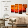 thumbnail image 4 of Elephant Stock Chesapeake Bay Sunrise Wall Art - Horizontal Multi Panel Canvas - Living Room Wall Decor - Nature Multi Panel - Orange And Black Decor - 24" x 14", 4 of 4
