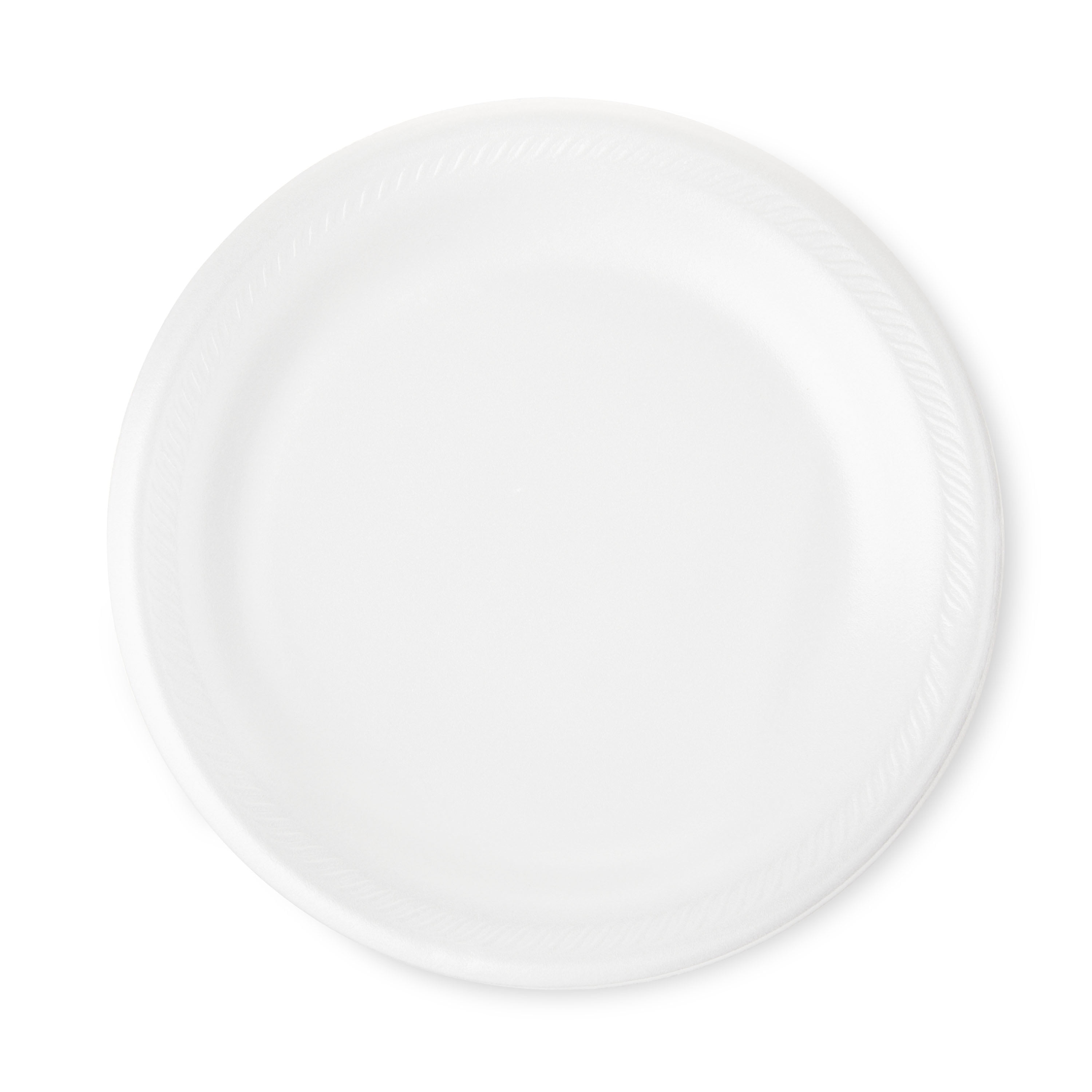 Great Value Soak Proof Foam Foam Plates, White, 8.8 in, 150 Count