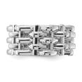 thumbnail image 3 of Finest Gold Sterling Silver Rhodium-Plated Polished 5 Row Woven Panther Ring - Size 6, 3 of 3