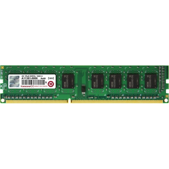 Transcend TS256MLK64W6N 2GB DDR3L 1600 Non-ECC Unbuffered Long-DIMM Low Voltage 1.35V 1Rx8 240pin Memory
