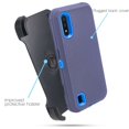 thumbnail image 4 of for Samsung Galaxy A01 A015 Heavy Duty Case Phone Case Layer Full-Body Rugged Clear Back Case Drop Resistant Shockproof Case with Built In Screen Protector (Blue), 4 of 4