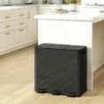 thumbnail image 2 of HOMCOM Triple Trash Can, 3 x 20L Garbage Can with Soft Close Lid, Black, 2 of 10