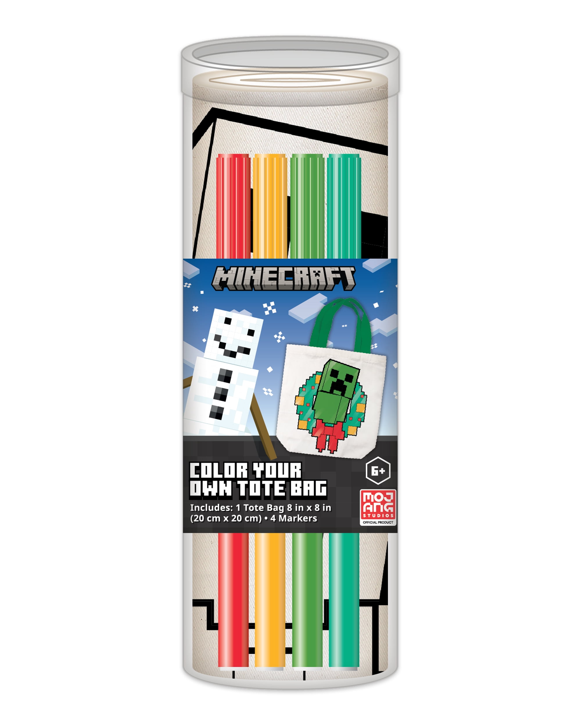 Minecraft Color Your Own Tote Kit Includes Tote Bag and Markers