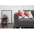 thumbnail image 3 of Ambesonne Geometric Throw Pillow Cover 2 Pack, Lion Head, 24", White Pink Orange, 3 of 5