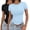 Multicolor#7, variant on VJGBEGW 2-Pack Womens Short Sleeve Crop Top Crew Neck Y2K Shirt Sexy Slim Fitted Casual Base Layer Soft Workout Shirt Going Out Tops Black L