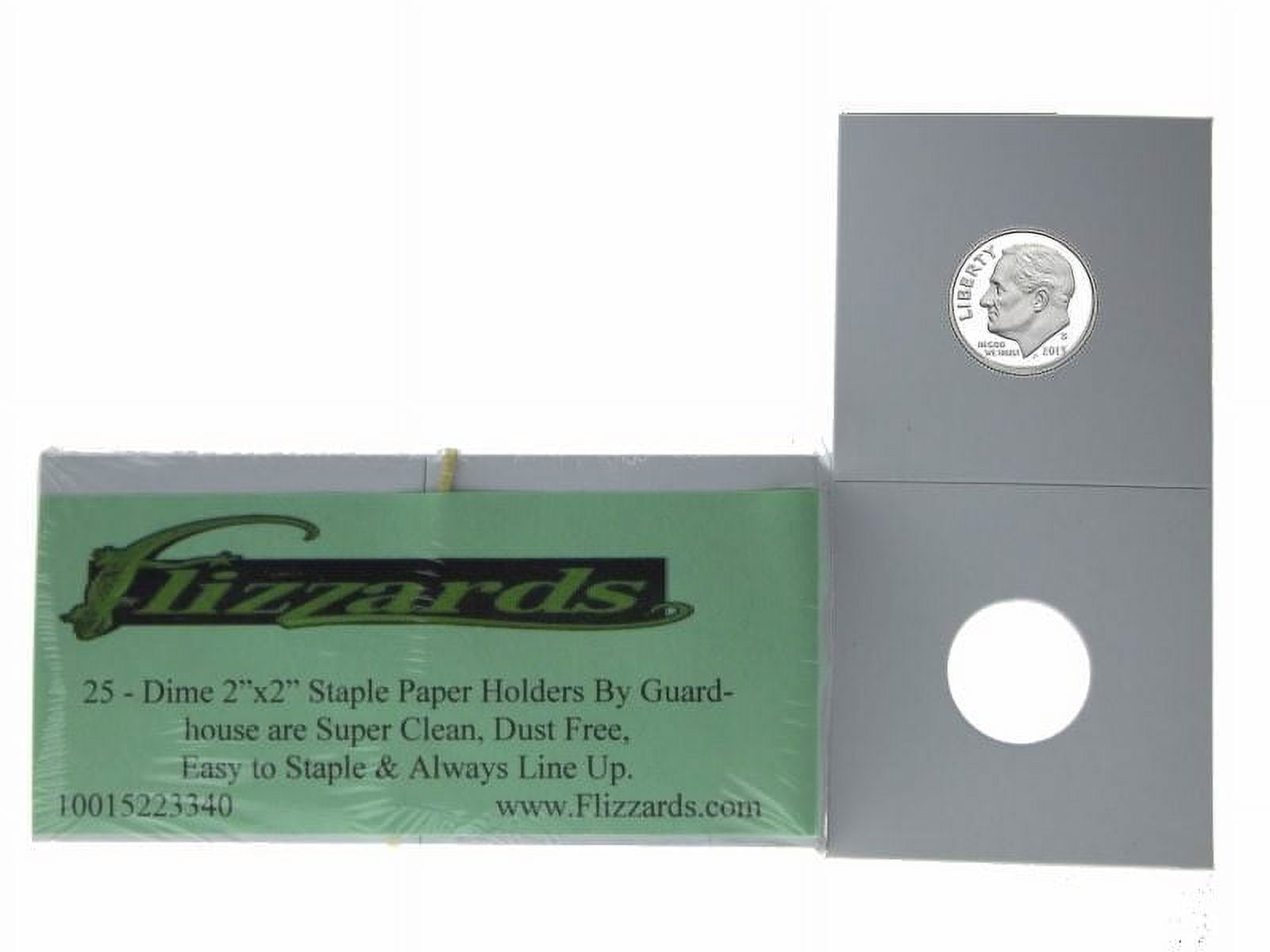Guardhouse 2x2 Coin Holders 50 Pack - Large Dollar Staple Paper Holders For Coin Collection