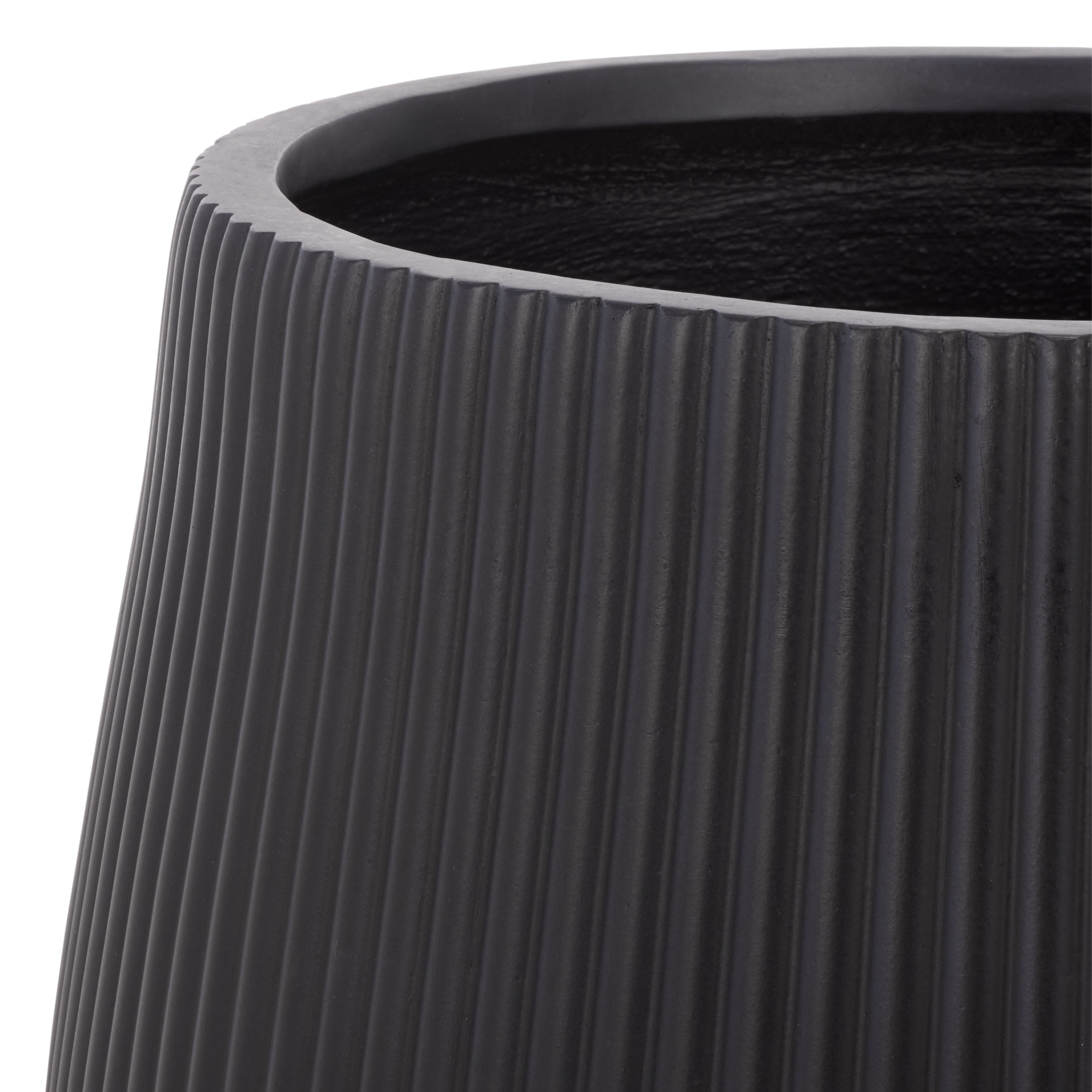 Safavieh Sara Round Black Fiber Clay Plant Pots - Set of 3