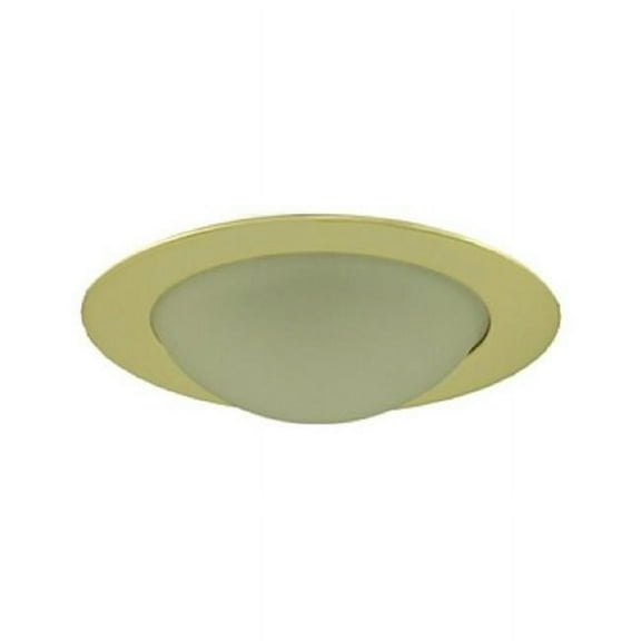 Aperture Low Voltage Shower Trim with Frosted Dome Polished Brass Finish 3 in.
