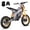 White, variant on QEASET Dirt Bike DZ009 Electric-Powered Dirt Bike - Peak-3000W 48V 30AH Teens Adults Electric Dirt Bike, Max 42Mph, Gold for 16+